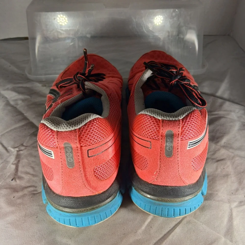 Asics Gel-Neo33 Running‎ Shoes Coral Pink Blue T272N Womens Size 9.5 Mens 8